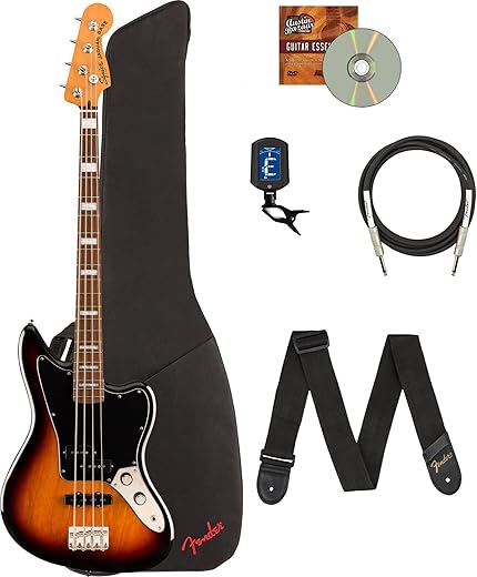 Fender Classic Vibe Jaguar Bass Guitar Bundle