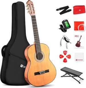 Vangoa Classical 3/4 Acoustic Guitar Bundle