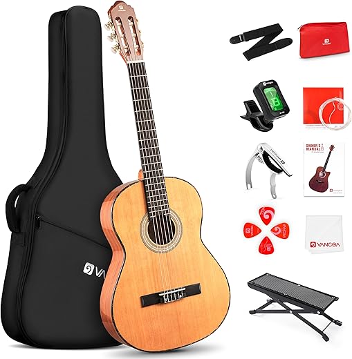 Vangoa Classical 3/4 Acoustic Guitar Bundle