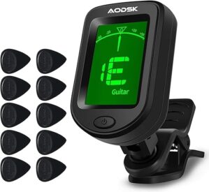 AODSK Clip-on Guitar Tuner, Large LCD Display