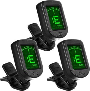 Sound harbor Clip On Tuner 3 Pack For Instruments