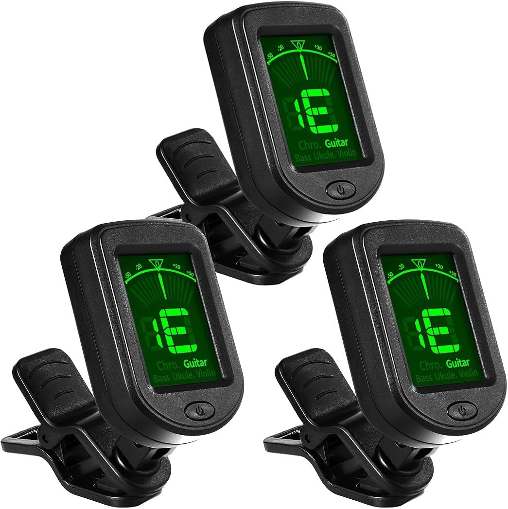 Sound harbor Clip On Tuner 3 Pack For Instruments