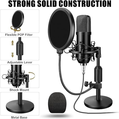 CofeLife Podcast Equipment Bundle, 48V Condenser Microphone - Image 5