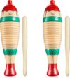 Yeshone Colorful Fish Shaped Guiro Instrument Set