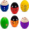 Homily Colorful Wooden Maracas For Kids 6-Pack