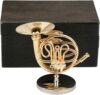 Seawoo Copper Miniature French Horn With Stand