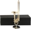 Seawoo Copper Miniature Trombone With Stand And Case (5.91″x1.30″)