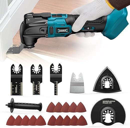 DIYtoolifz Cordless Oscillating Tool, 6 Variable Speed