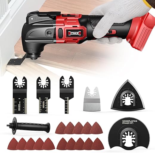 DIYtoolifz Cordless Oscillating Tool Kit, 6 Speed