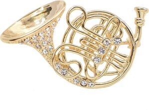 chelseachicNYC Crystal French Horn Brooch Pin