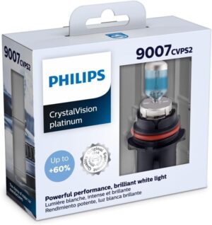 PHILIPS CrystalVision Platinum 9007 Headlight Bulb, 2-Pack