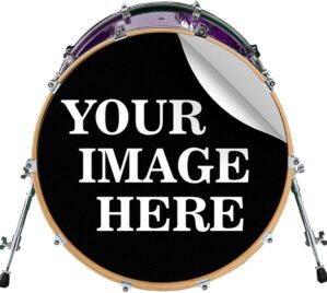 AZ House of Graphics Custom Bass Drum Decal For Drum Head