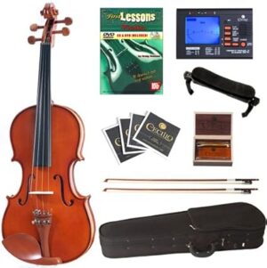 Cecilio CVN-200 Solid Wood Violin, Size 1/2
