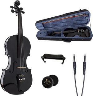 Cecilio CVNAE-Black+SR Ebony Fitted Violin