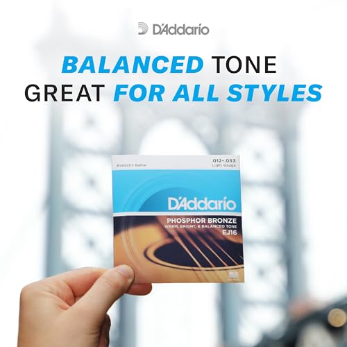 D'Addario Phosphor Bronze Acoustic Guitar Strings EJ16-3D - Image 4
