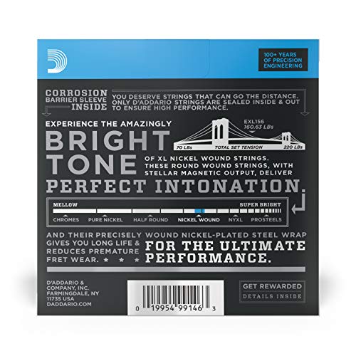 D'Addario XL Nickel Electric Guitar Strings - EXL156 - Image 2