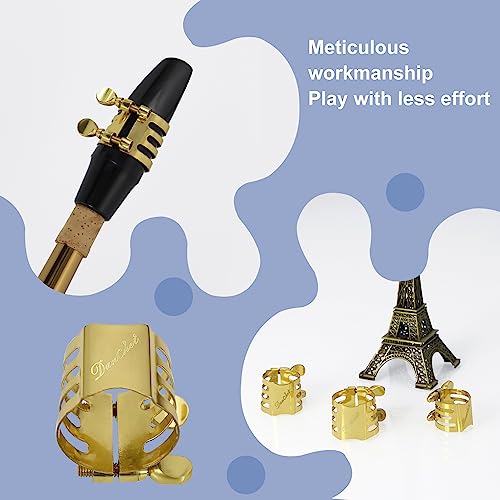 Danchet Gold Tenor Saxophone Ligature Double Screws - Image 3