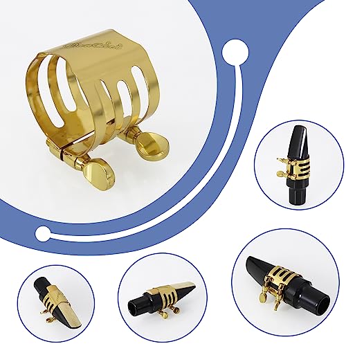 Danchet Gold Tenor Saxophone Ligature Double Screws - Image 4