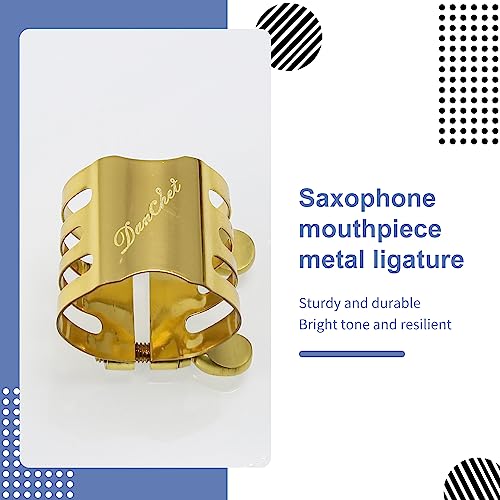 Danchet Gold Tenor Saxophone Ligature Double Screws - Image 5
