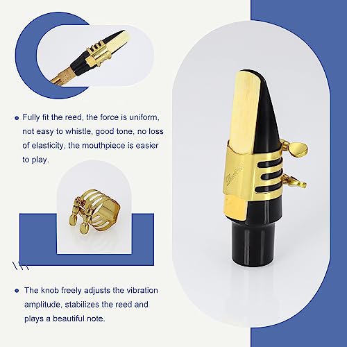 Danchet Gold Tenor Saxophone Ligature Double Screws - Image 2