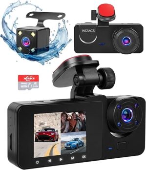 WIZACE Dash Cam Front And Rear Inside