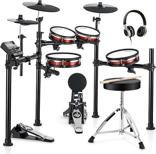 Donner DED-200 MAX Electronic Drum Set, Mesh Heads