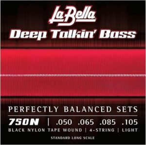 La Bella Deep Talkin’ Black Nylon Bass Strings 50-105