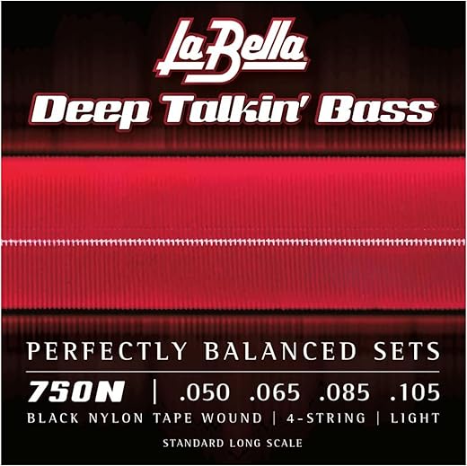 La Bella Deep Talkin' Black Nylon Bass Strings 50-105