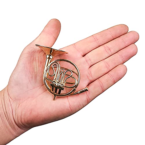 Deizang Copper Miniature French Horn With Case - Image 2