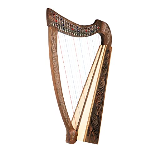 Design Toscano Celtic Knot Walnut Heather Harp, 35 Inch - Image 3