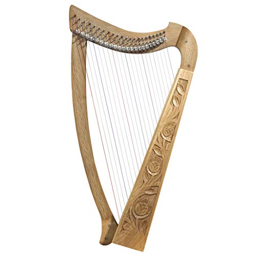 Design Toscano Celtic Knot Walnut Heather Harp, 35 Inch - Image 4
