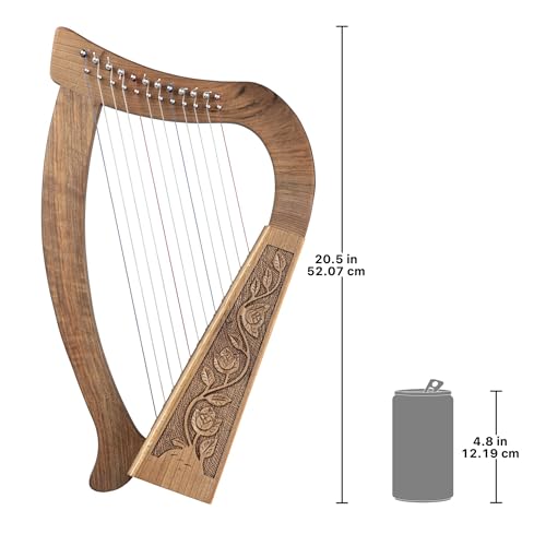 Design Toscano Celtic Knot Walnut Tara Harp, 20 Inch - Image 3