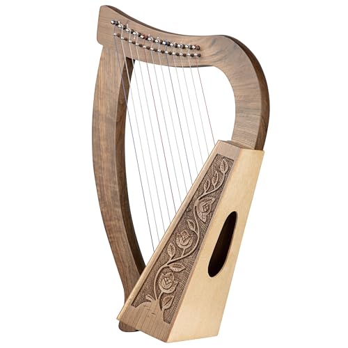 Design Toscano Celtic Knot Walnut Tara Harp, 20 Inch - Image 4