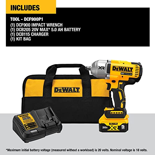 DEWALT 20V MAX Cordless Impact Wrench Kit DCF900P1 - Image 3