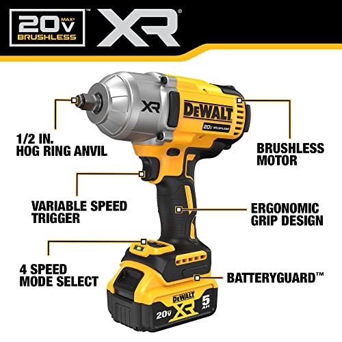 DEWALT 20V MAX Cordless Impact Wrench Kit DCF900P1 - Image 4
