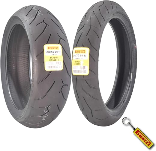 Pirelli Diablo Rosso II Tire Set: 120/70 Front & 190/50 Rear