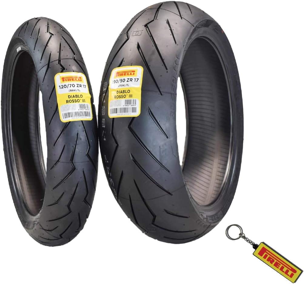 Pirelli Diablo Rosso III Motorcycle Tires 2 Pack