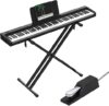 KONIX Digital Piano 88 Key, Full Size Semi Weighted