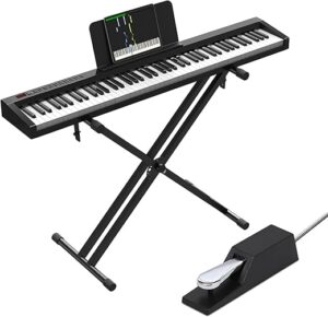 KONIX Digital Piano 88 Key, Full Size Semi Weighted