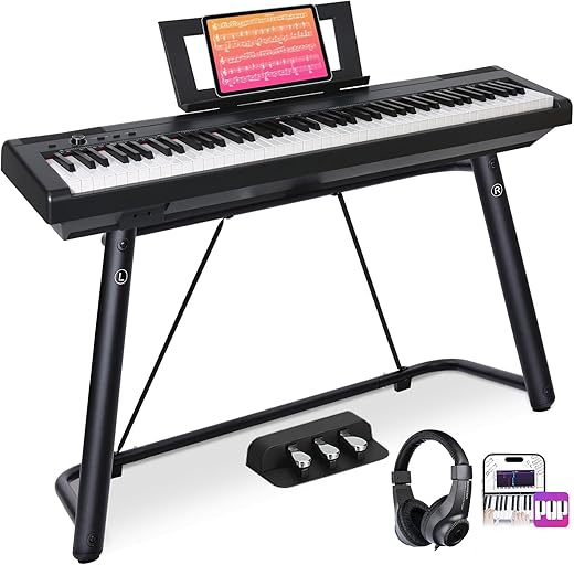 AODSK Digital Piano 88 Key Weighted Keyboard