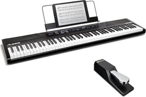 Alesis Digital Piano Bundle – 88 Semi Weighted Keys