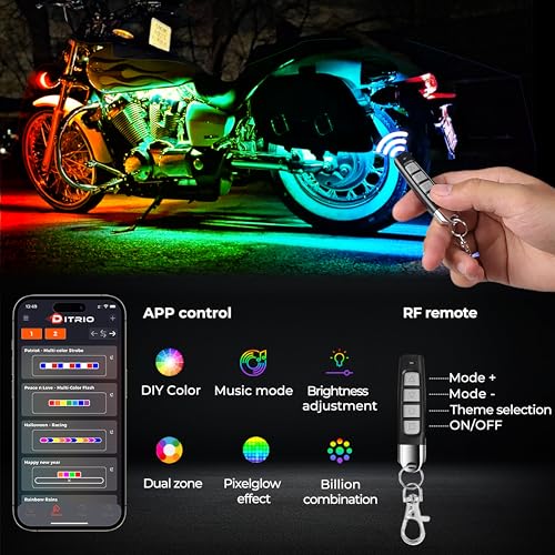DITRIO Motorcycle LED Underglow Kit With Remote - Image 2