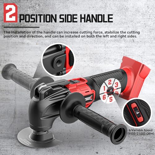 DIYtoolifz Cordless Oscillating Tool Kit, 6 Speed - Image 4