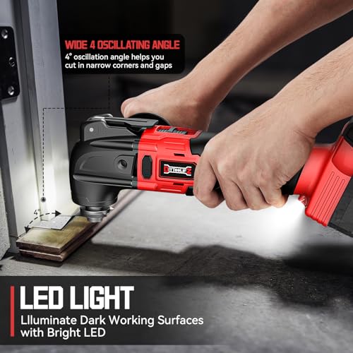 DIYtoolifz Cordless Oscillating Tool Kit, 6 Speed - Image 5