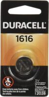 DURACELL DL1616BPK Lithium Coin Battery, 3V, 1616