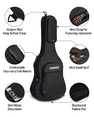 Donner 36 Inch Acoustic Guitar Gig Bag - Image 3