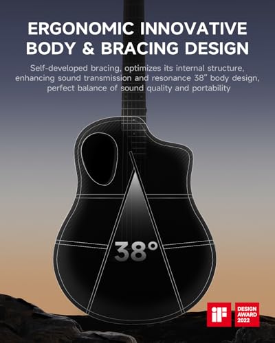 Donner 38" Carbon X Acoustic Guitar Kit - Image 5
