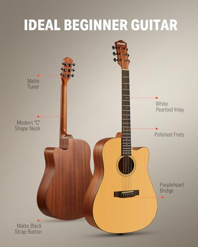 Donner 41β Acoustic Guitar Bundle For Beginners - Image 3