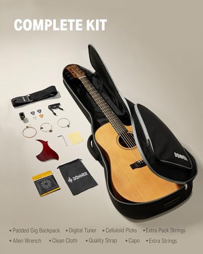 Donner 41β Acoustic Guitar Bundle For Beginners - Image 4