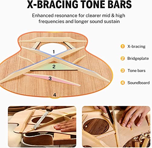 Donner Acoustic Electric 36 Inch Guitar DAE-36M - Image 5